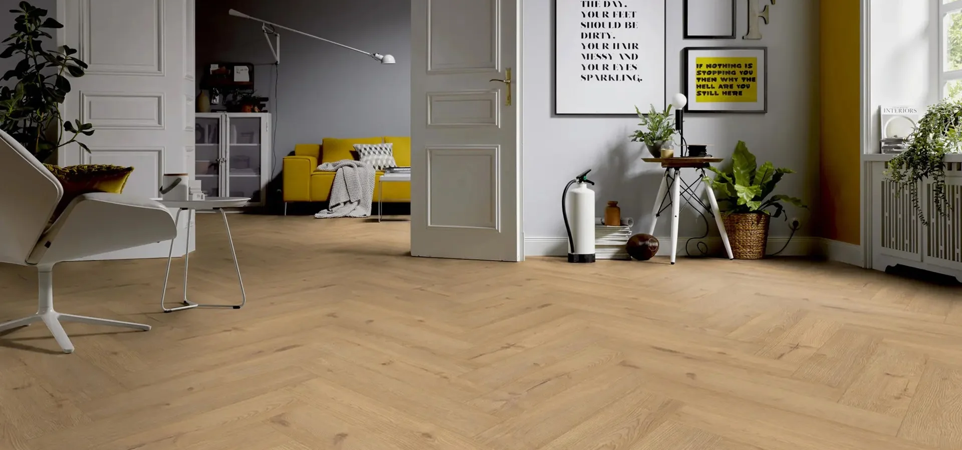 Panele podłogowe Ter Hurne Herringbone Edition Dąb Patio